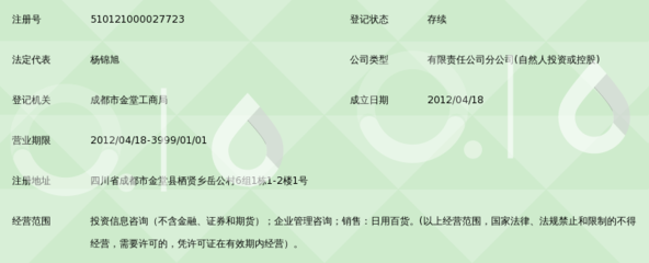 成都大得投资管理咨询金堂分公司 投资管理与咨询服务的专业之选